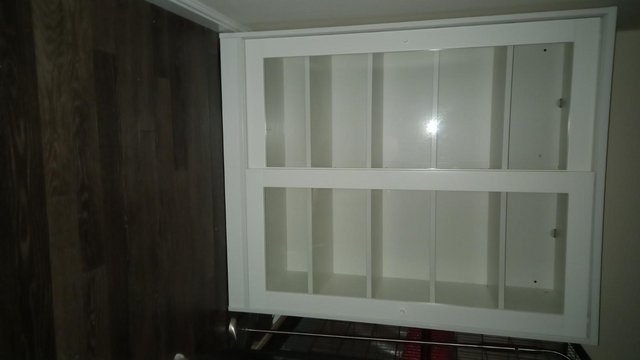 Preview of the first image of Ikea white SYVDE glazed sliding door unit.