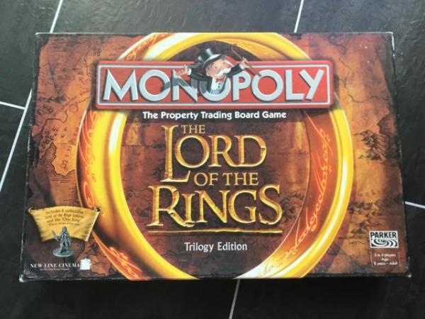 Image 1 of The lord of the rings monopoly board game.