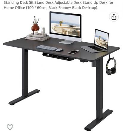 Image 2 of Adjustable standing desk for home office purchased in 2023