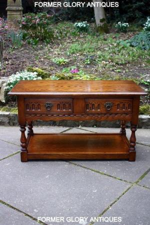 Image 54 of OLD CHARM LIGHT OAK TWO DRAWER COFFEE TABLE TV UNIT STAND
