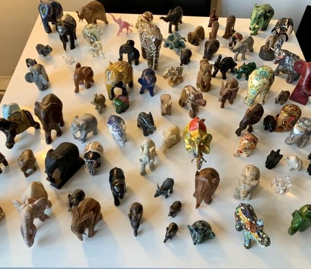 Preview of the first image of 70 Ornamental elephants mixed materials.