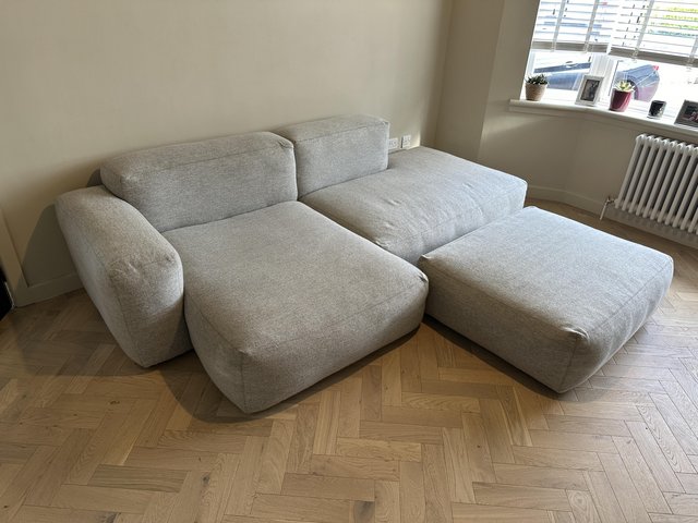 Preview of the first image of 2.5 seater sofa and ottoman.