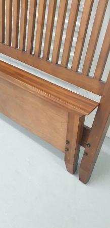 Image 7 of John Lewis oak Dark wood double bed frame