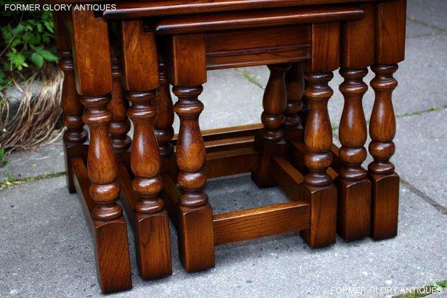 Image 47 of AN OLD CHARM LIGHT OAK NEST OF TABLES COFFEE TEA TABLE SET
