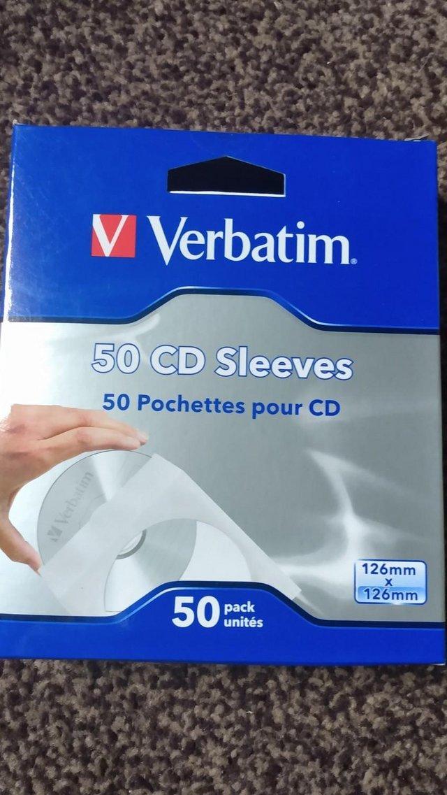 Preview of the first image of Verbatin CD sleeves ,two packs of fifty.