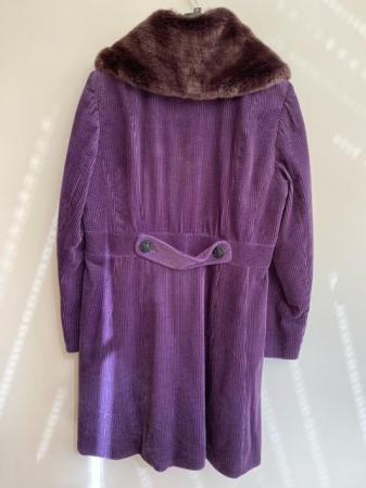 Image 3 of Purple Per Una Ladies Velvet Corduroy Coat
