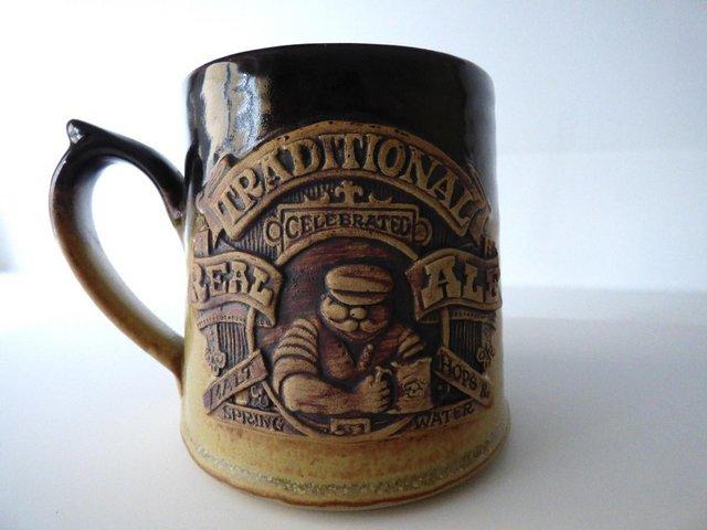 Preview of the first image of Real Ale Stoneware Pint Tankard, Stonebridge Studio Pottery.