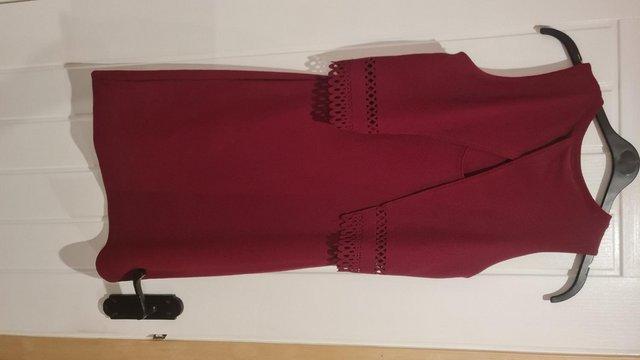 Preview of the first image of Red wine colour Miss Selfridge Dress M / 12.