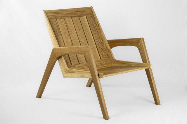 Image 3 of Mid-century Lounge Chair Solid Oak