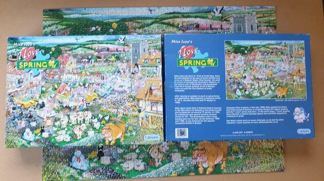 Image 3 of 1000 piece jigsaw called I LOVE SPRING, by GIBSONS by MIKE J