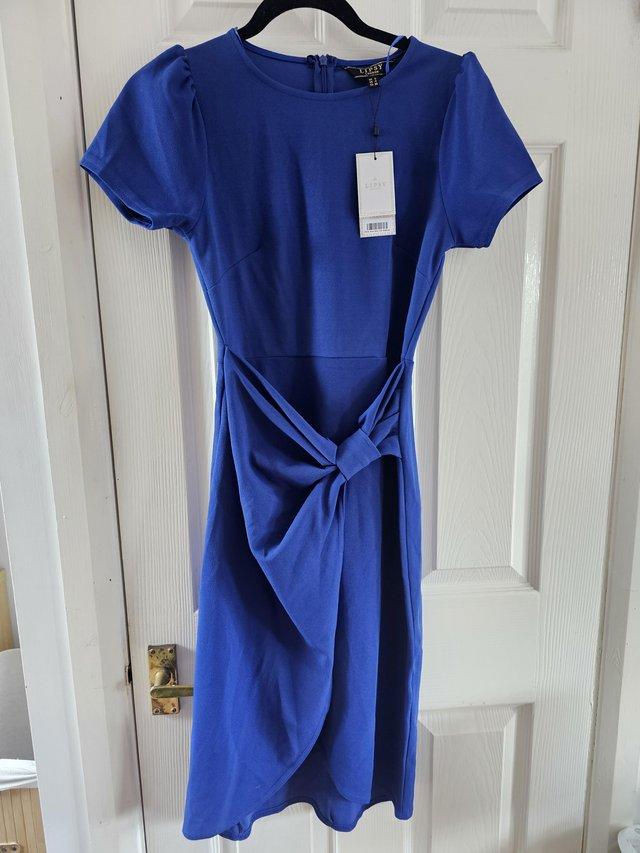 Preview of the first image of NEW Size 8 Lipsy blue dress.