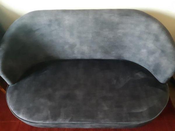 Image 2 of COSY VELOUR SOFA-CHARCOAL GREY