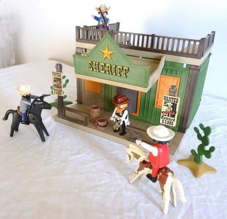 Image 3 of PLAYMOBIL WESTERN SHERIFF’S OFFICE & JAIL, RARE VINTAGE.