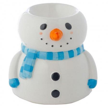 Image 1 of Ceramic Snowman Shaped Christmas Oil Burner. Free uk Postage