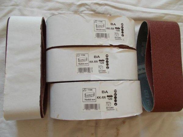 Image 5 of 34 Sanding Belts  Unpunched 533 x 75mm P40 P60 P120 Grit