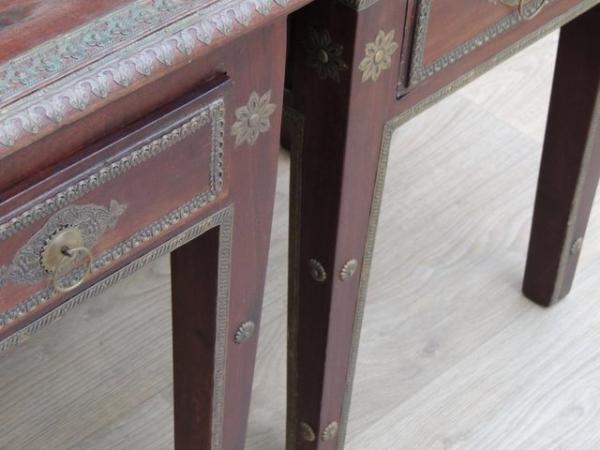 Image 9 of Pair of Indian Bedside Tables (UK Delivery)