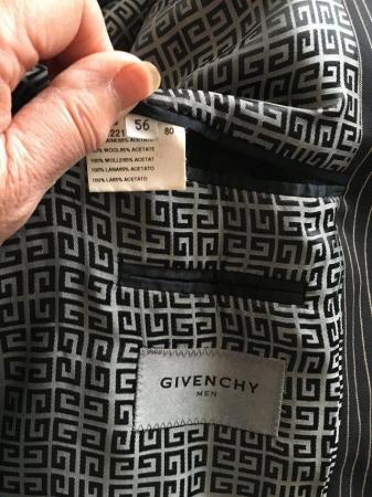 Image 3 of Givenchy vintage jacket. XXL Black pinstripe jacket in exe.