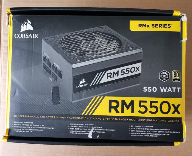 Preview of the first image of Corsair RM550x Fully Modular PSU80 Plus Gold Unused.