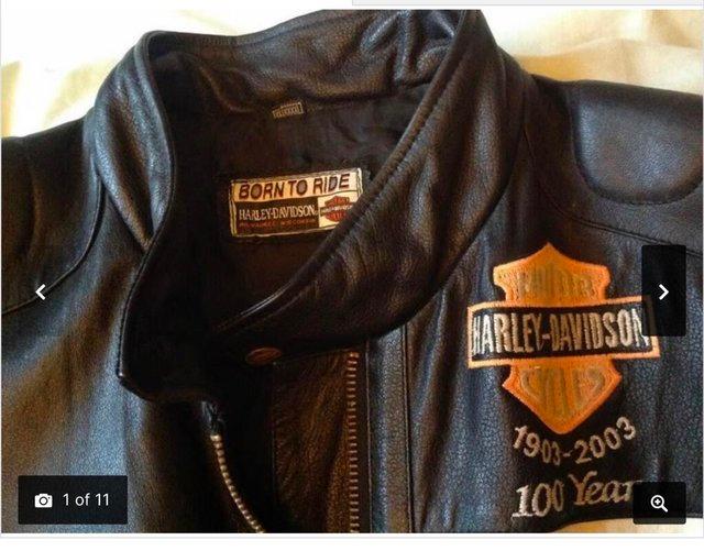 Preview of the first image of Harley Davidson leather motorcycle jacket Anniversary 4XL.