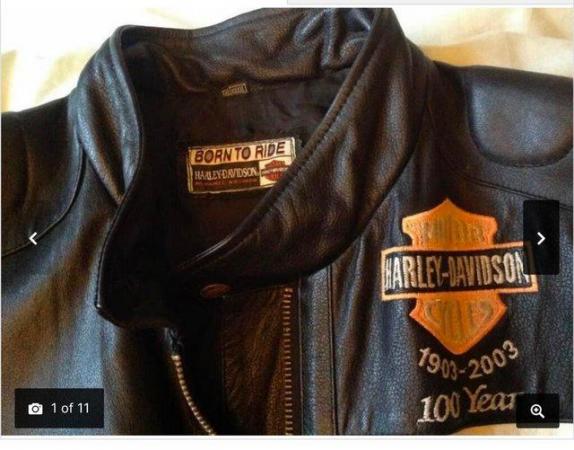 Image 1 of Harley Davidson leather motorcycle jacket Anniversary 4XL