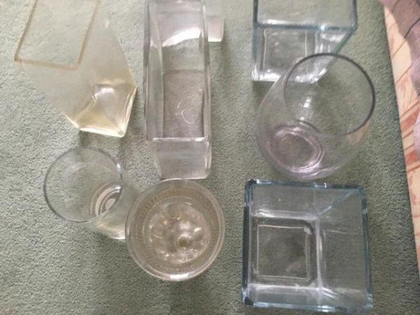 Image 2 of Vases of Heavy clear Glass ideal for Orchids pot plants etc