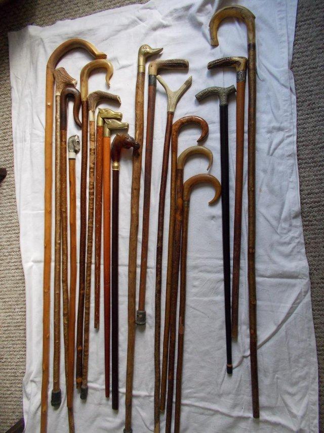 Preview of the first image of A large collection of Antique walking stick canes £30 each.
