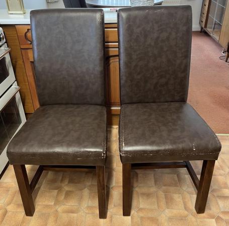 Image 1 of High back Dining chairs x four