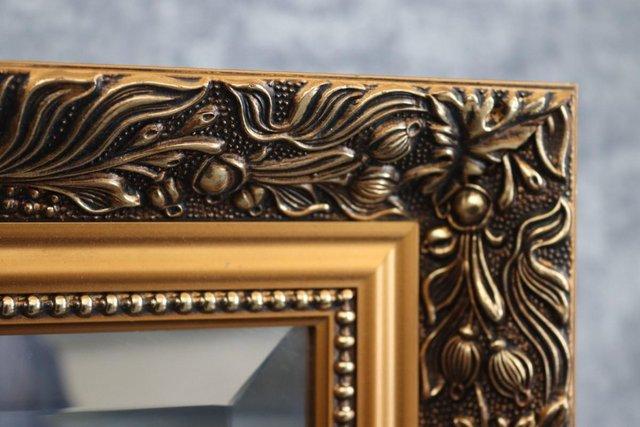 Image 3 of Mirror 31 x 21ins. Vintage Antique Effect Mirror. Gold Wall/