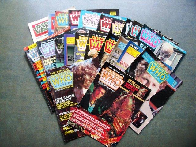 Preview of the first image of 32 vintage 1985-7 Dr Who magazines..