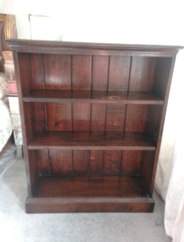 Preview of the first image of Norfolk made Solid Oak 3 shelf Bookcase.