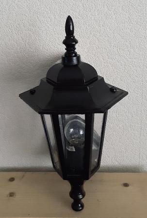 Image 2 of Lovely Black Metal Outdoor Lantern Wall Light