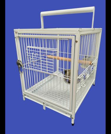 Image 4 of Parrot Supplies Premium Parrot Travel Cage - White