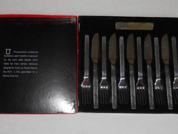 Image 2 of Viners ‘SABLE’ 12-piece Stainless Steel Fish Knives & Forks