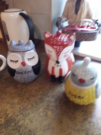 Image 2 of tea.sugar,coffee....kitchen containers,duck,fox,owl