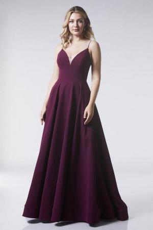 Image 1 of Tiffanys prom dress style Bella, burgundy size 8