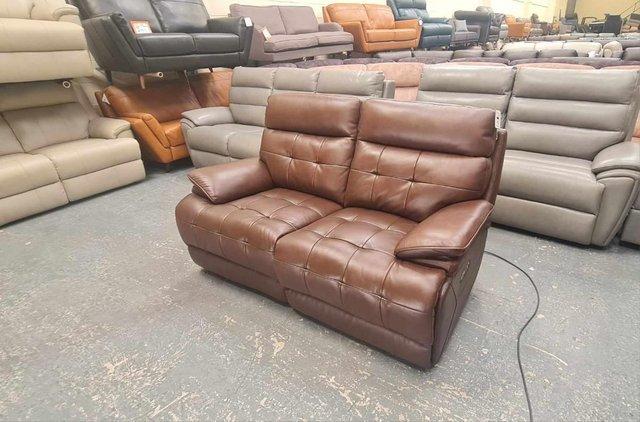 Image 8 of La-z-boy Knoxville brown leather recliner 2 seater sofa