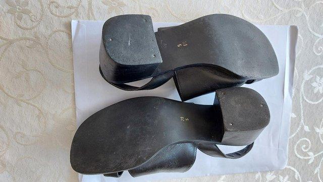 Image 1 of Ladies Next Black Sandals size 5 – Block Heel