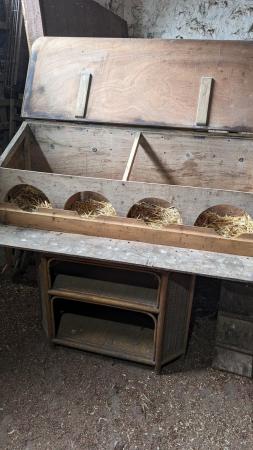 Image 1 of Solid hand made quality nesting box with hinged lid.