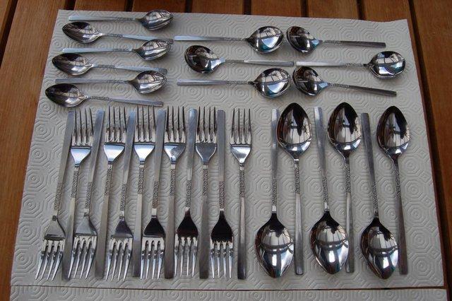 Image 5 of Viners 'Love Story' Stainless Cutlery, Very Good Condition