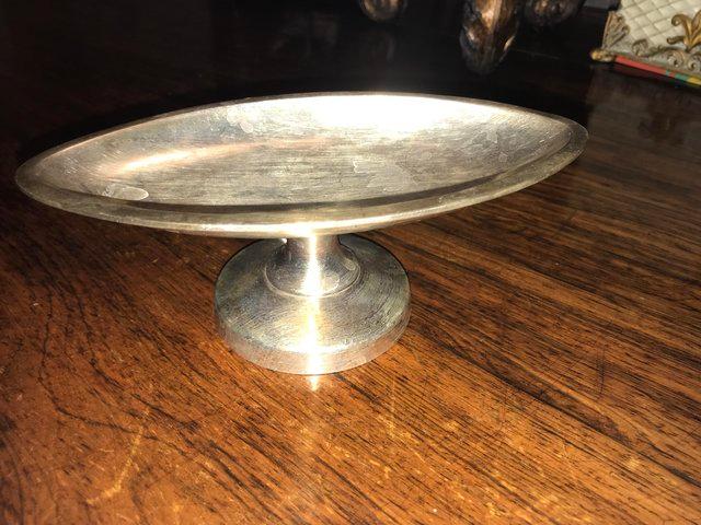 Preview of the first image of Vintage silver small dish Kishco india.