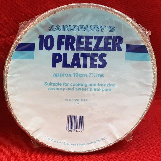 Preview of the first image of Unused Sainsbury's foil freezer plates, sealed pack.Can post.