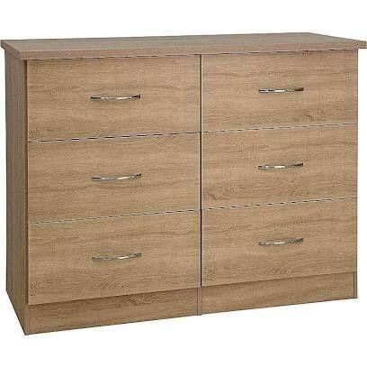Preview of the first image of NEVADA 6 DRAWER CHEST IN SONOMA OAK EFFECT.