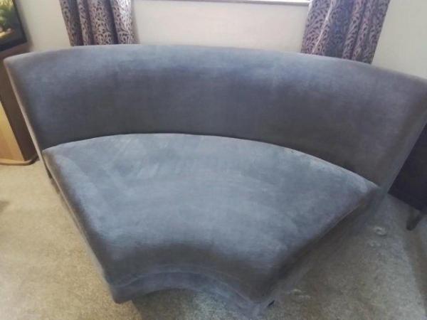 Image 3 of Laura Wade Large Corner Sofa in Grey brush cotton
