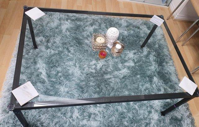 Image 1 of Indoor or outdoor glass table with attachment for 2nd layer