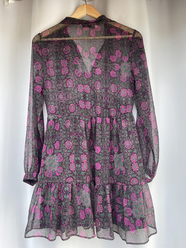 Preview of the first image of Zara Women Summer Flower Dress - Size 8 - New.