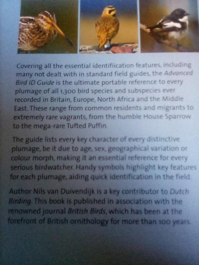 Preview of the first image of Advanced Bird ID Guide, in new condition..