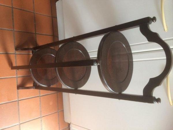 Image 1 of Vintage 3 Tier Folding Cake Stand