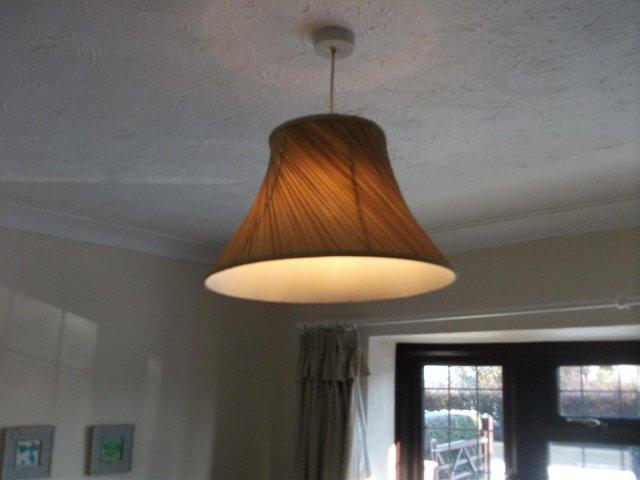 Preview of the first image of Ceiling Lamp Shades. Two Available. Colour gold...