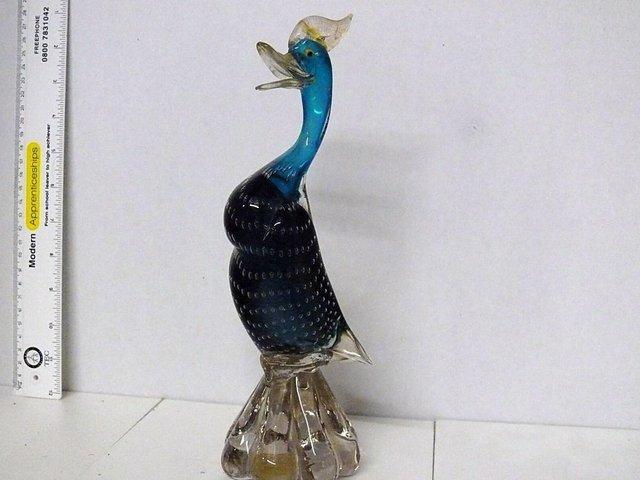 Preview of the first image of Italian Glass Bird ornament.