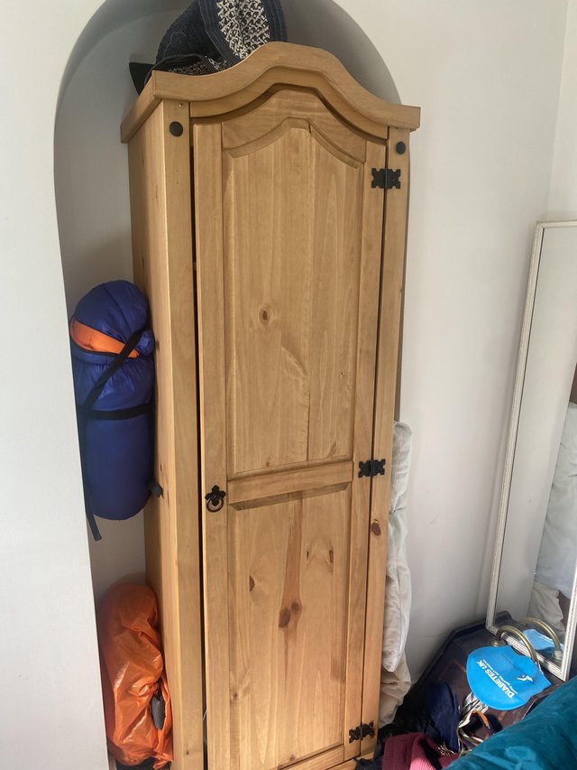 Preview of the first image of Single arched wooden wardrobe.